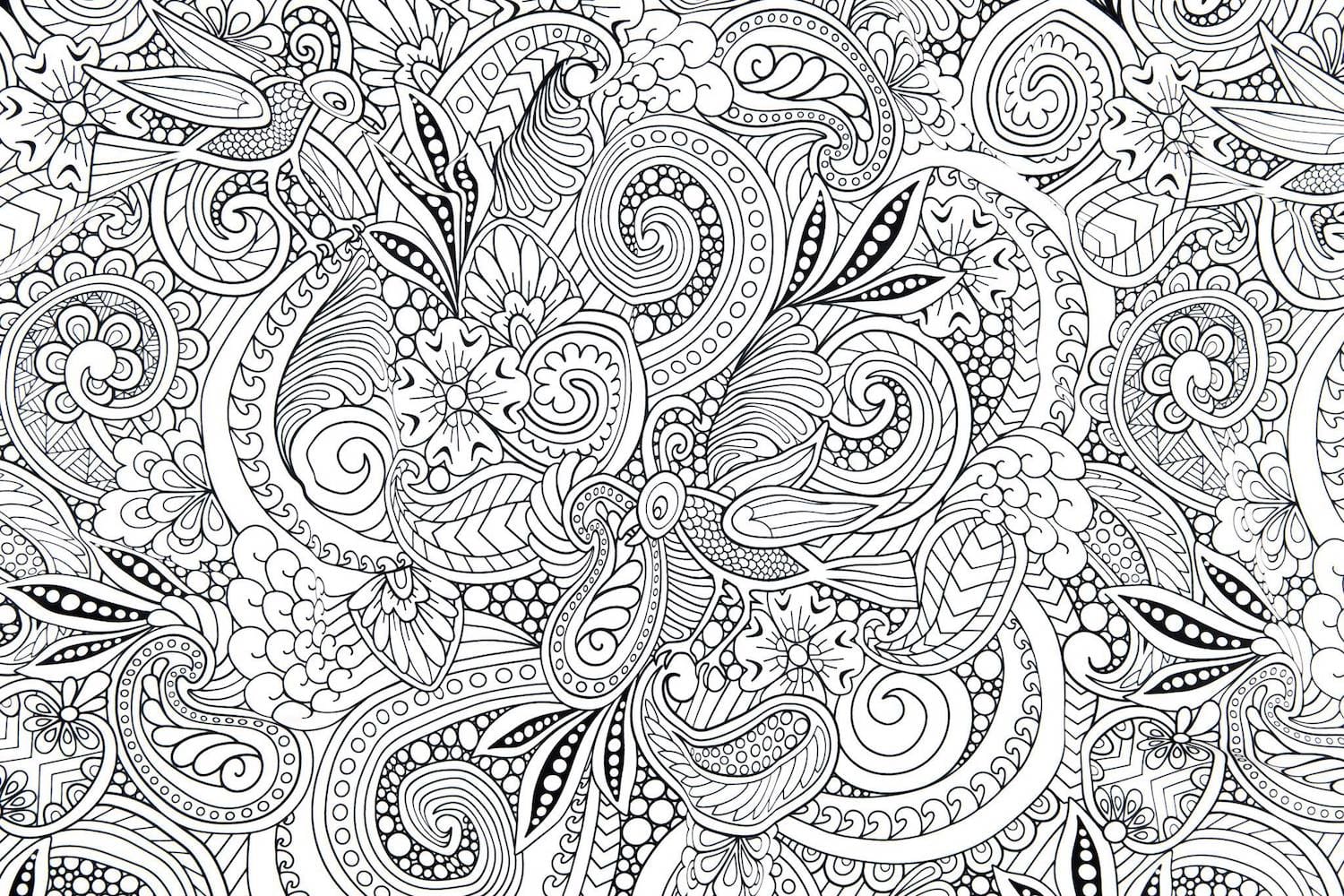 The winning design titled “Two Birds Hiding” by Lindi Kistler of Durham, North Carolina, aka dearchickie in the Spoonflower Marketplace.