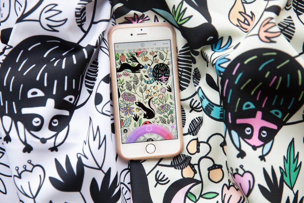 It’s time to bring your coloring 🎨 creations to life 👕👗🎁🧣👛 with Spoonflower! ✨