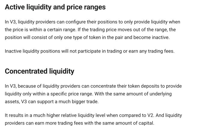 PancakeSwap official documentation on active liquidity and price ranges