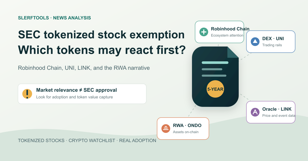 Which Crypto Tokens Could React to the SEC's Tokenized Stock Exemption?