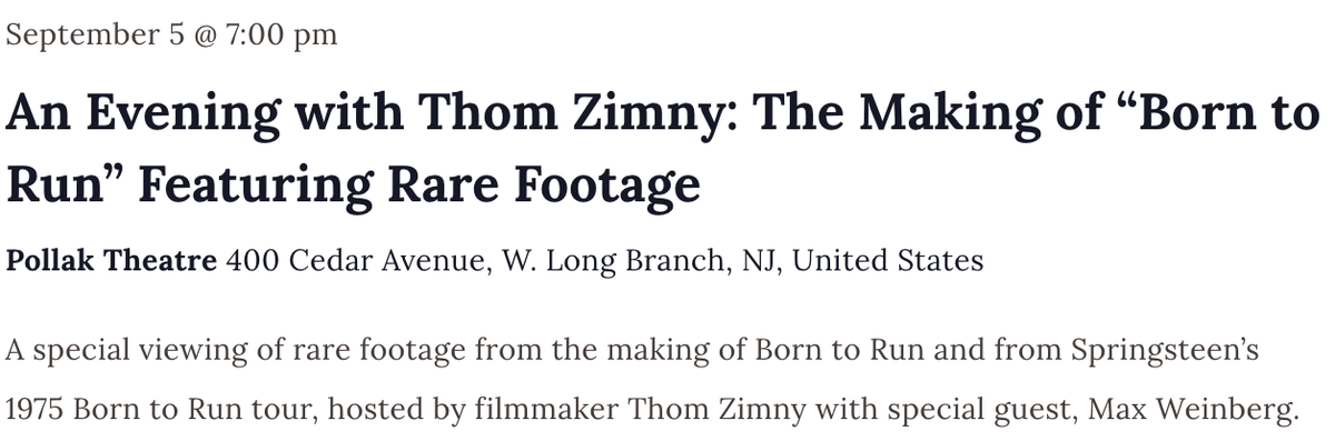 "Tonight in Jungleland" : Thom Zimny Takes Us Into the Vaults