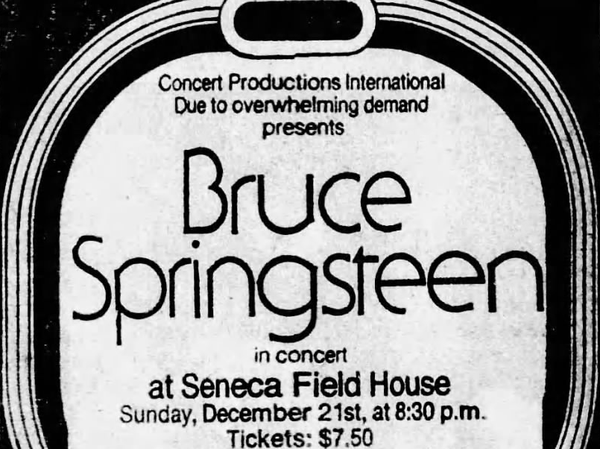 Live Archive: Bruce Springsteen & the E Street Band, Seneca Field House, Toronto, ON, December 21, 1975