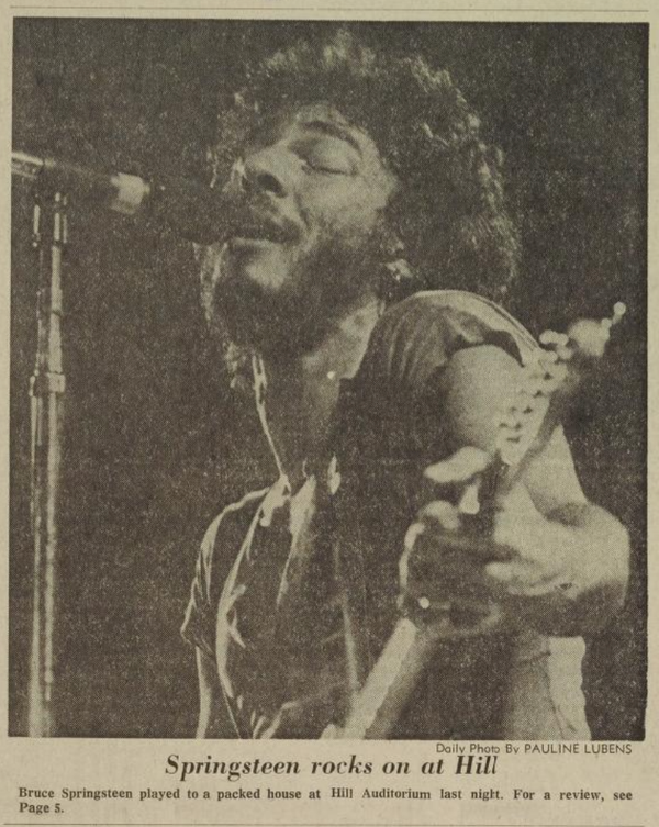 Bruce Springsteen & the E Street Band, Hill Auditorium, Ann Arbor, MI, September 23, 1975