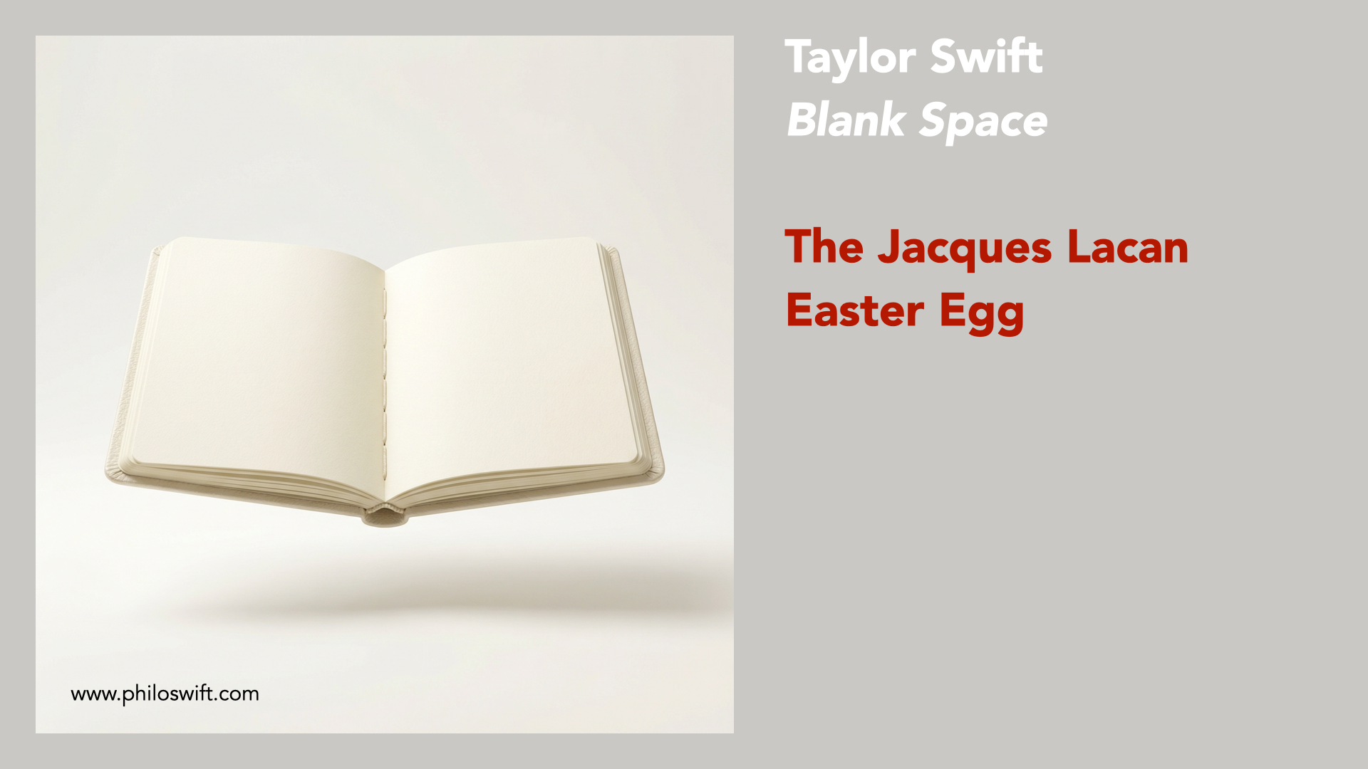 Blank Space - Lacan meets Taylor Swift