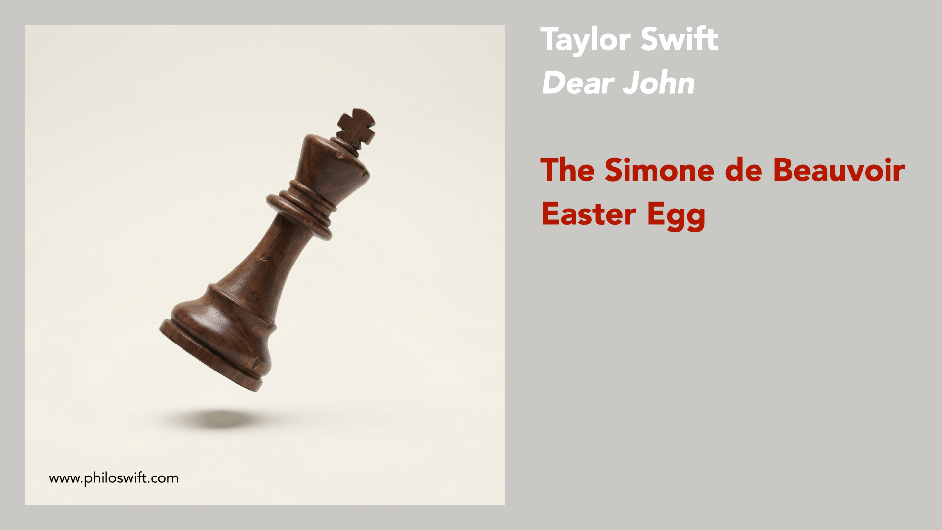 Dear John - de Beauvoir meets Taylor Swift