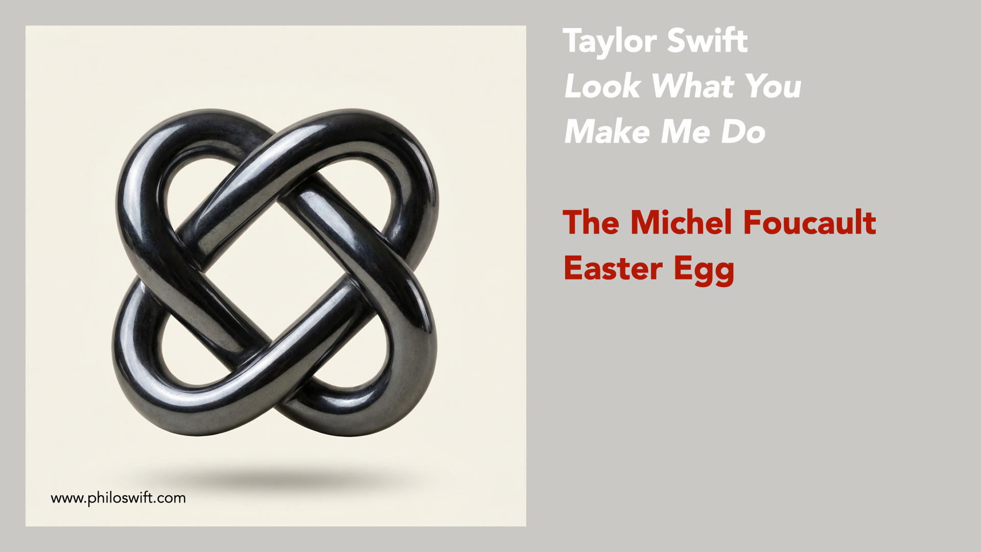 Look What You Make Me Do - Foucault meets Taylor Swift
