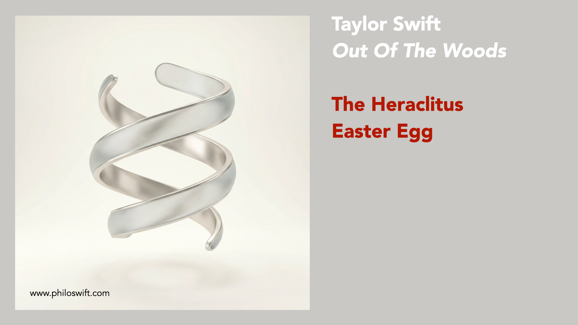 Out of the Woods - Heraclitus meets Taylor Swift