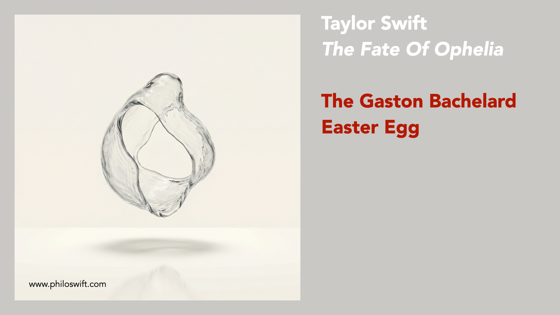 The Fate Of Ophelia - Bachelard meets Taylor Swift