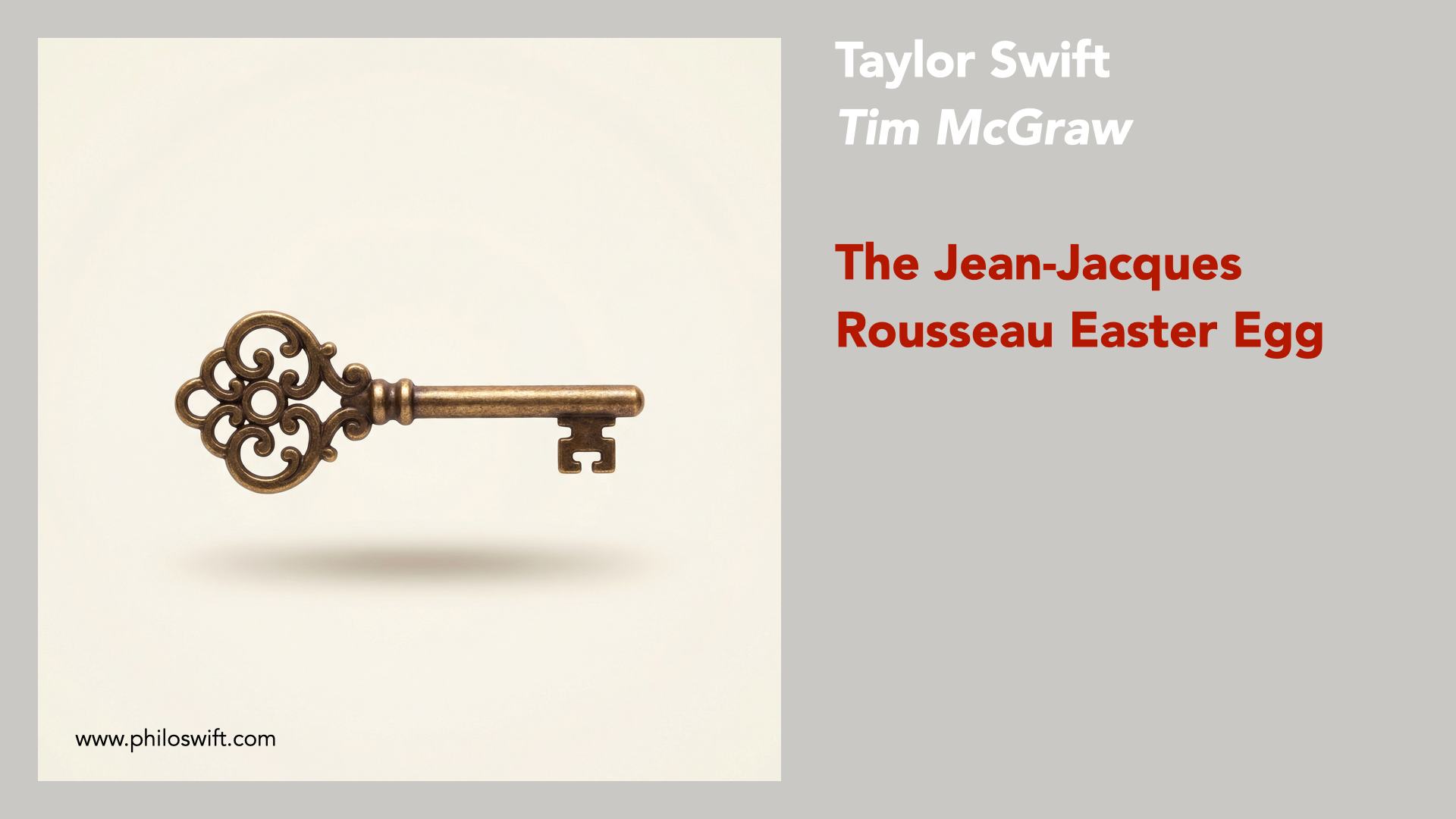 Tim McGraw - Rousseau meets Taylor Swift