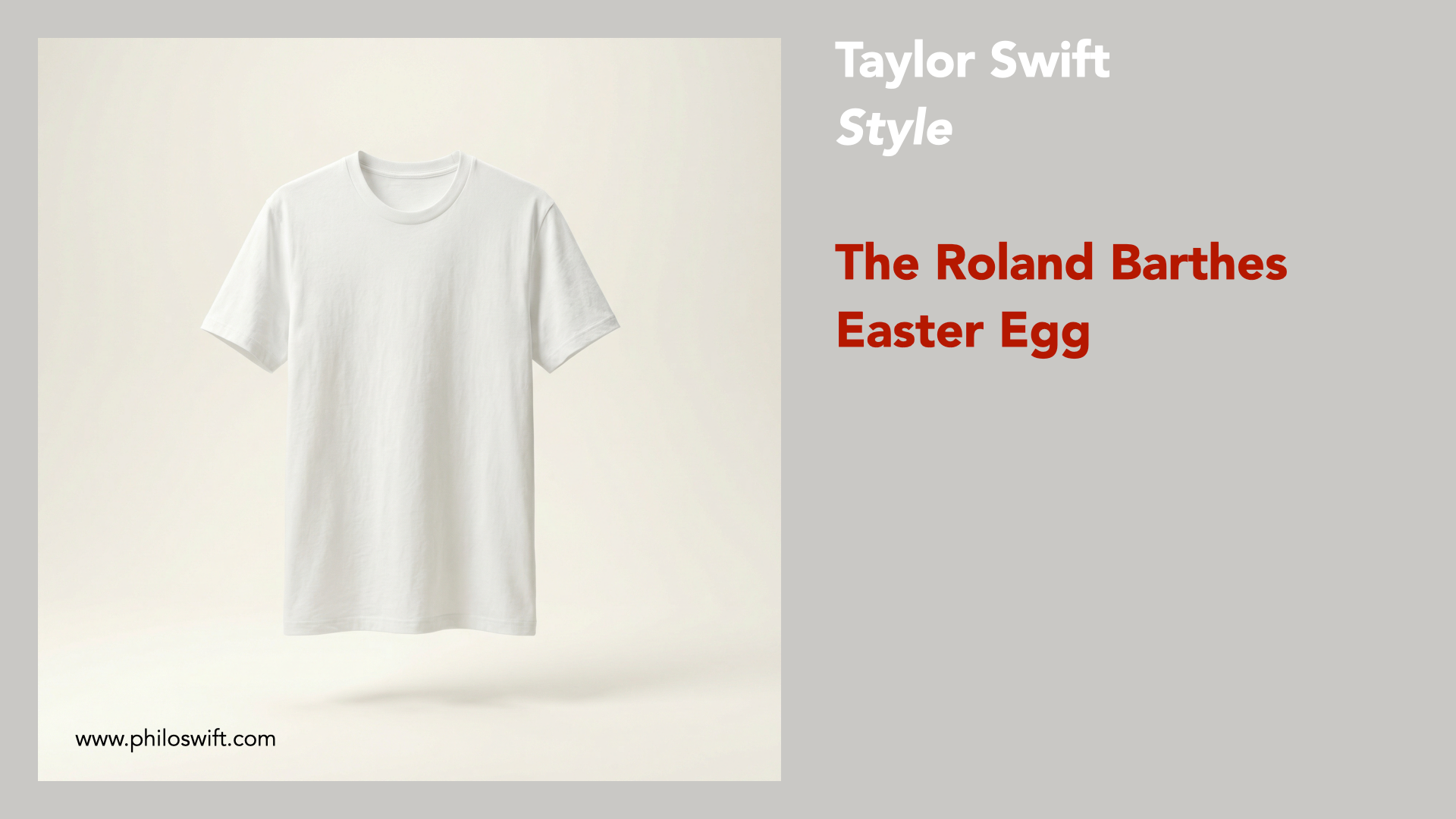 Style - Barthes meets Taylor Swift