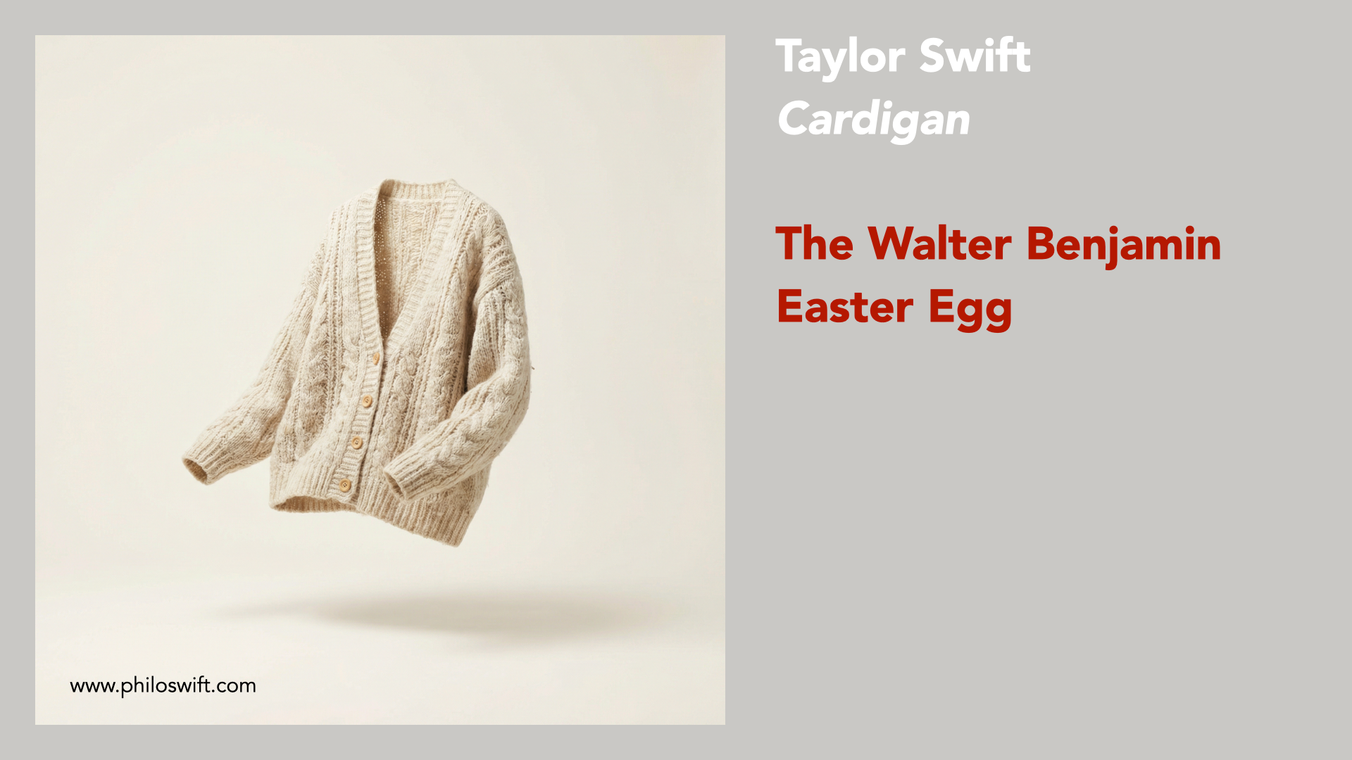 Cardigan - Benjamin meets Taylor Swift