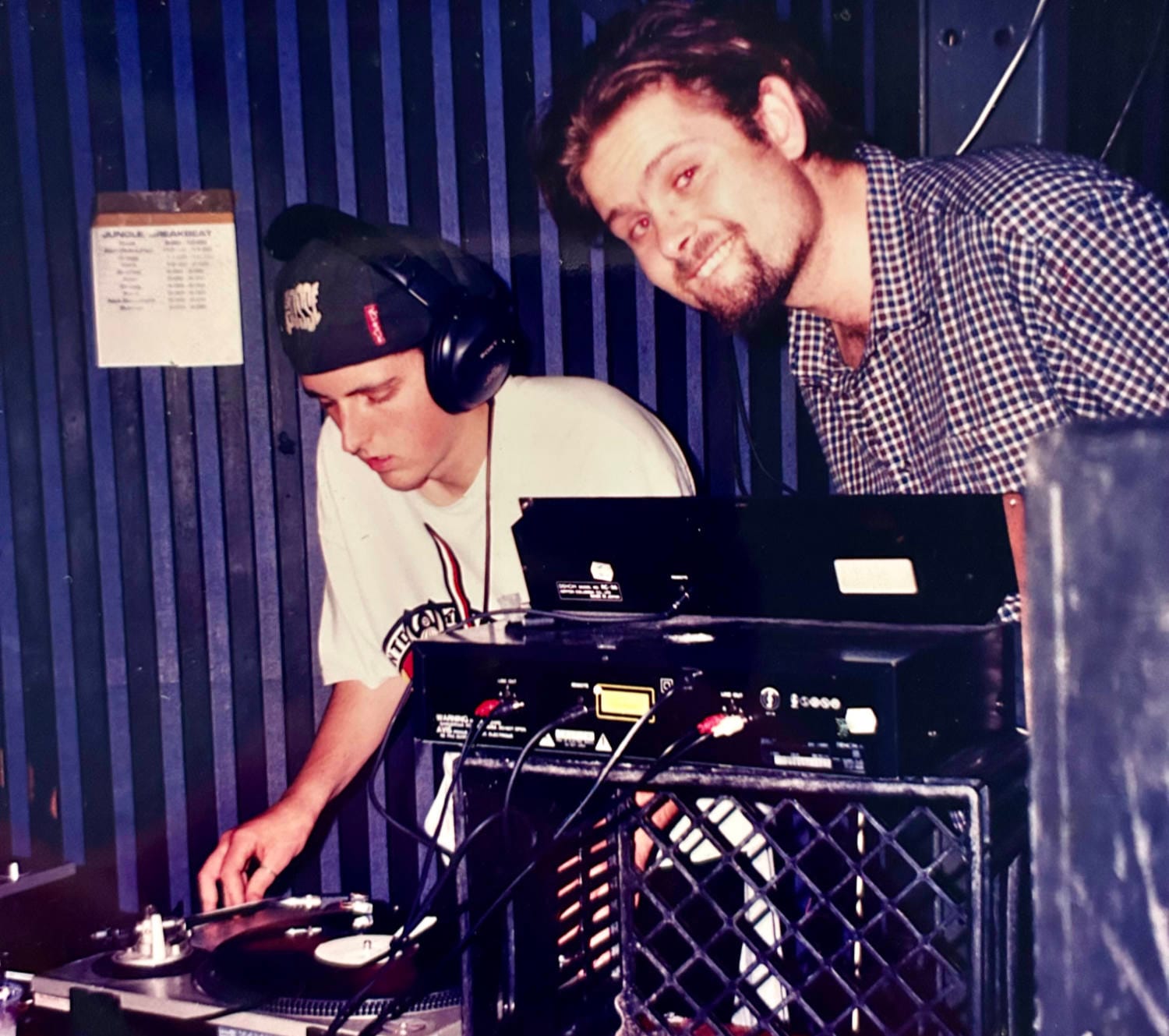 DJ Xero and Jas DJing at a Pharcyde Rave in Cape Town in the '90s