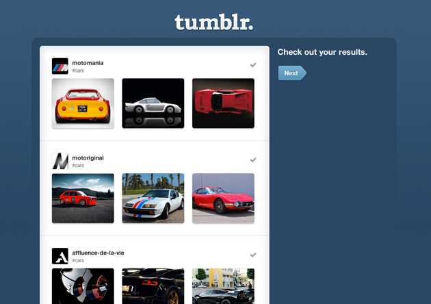 Tumblr onboarding screen 2