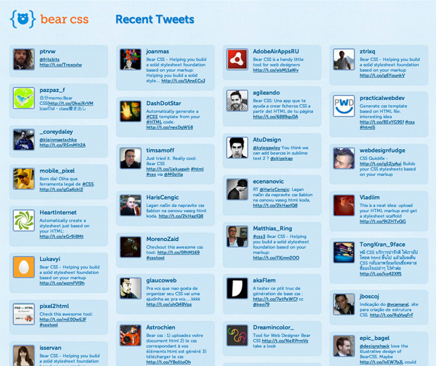 Bear CSS tweets