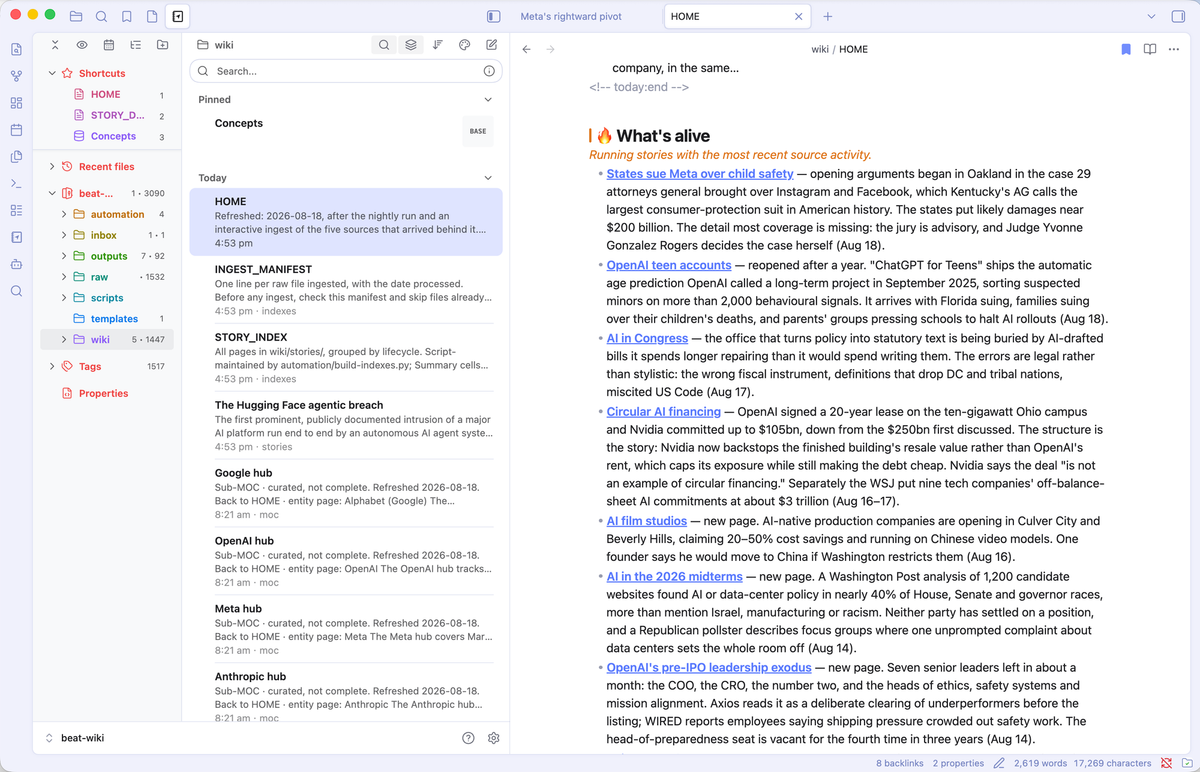 An LLM wiki changed how I work