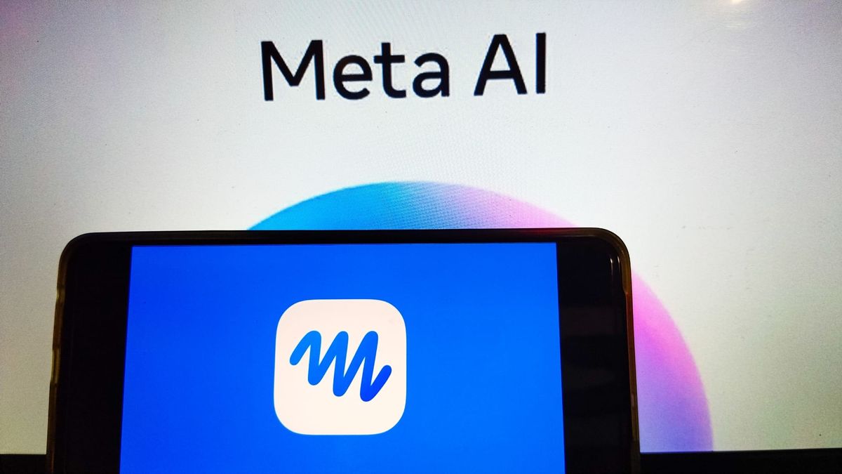 The Muse logo shown on a smartphone underneath the Meta AI wordmark.