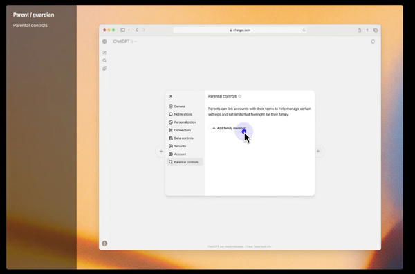 ChatGPT adds parental controls