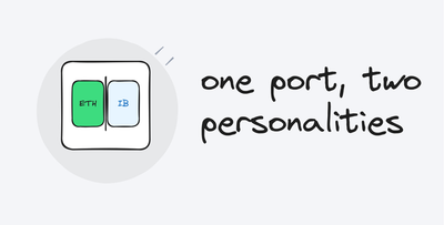 one port two personalities banner