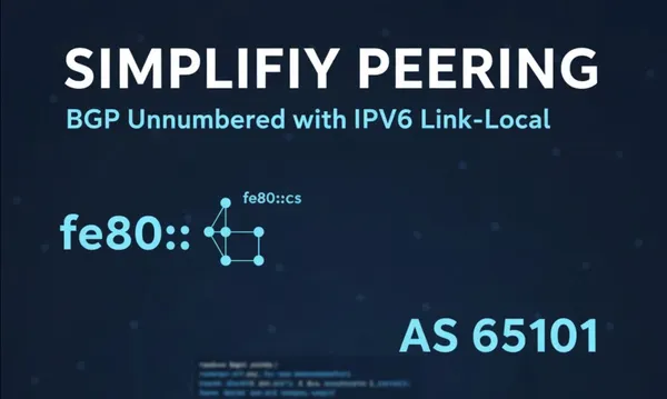 Running BGP Unnumbered with IPv6 Link-Local