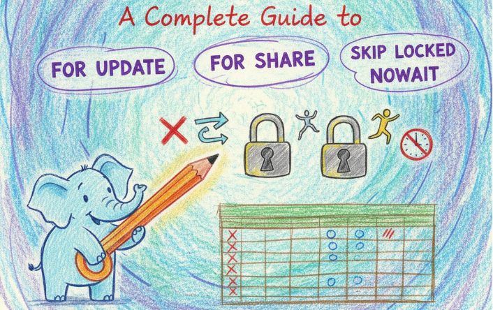 PostgreSQL Row-Level Locks: A Complete Guide to FOR UPDATE, FOR SHARE, SKIP LOCKED, and NOWAIT