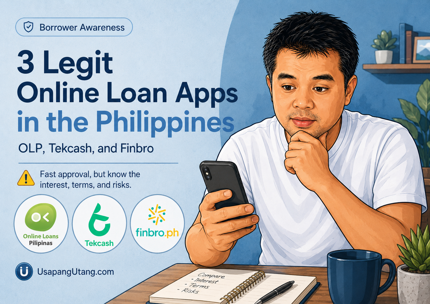 3 Legit Online Loan Apps in the Philippines: OLP, Tekcash, and Finbro Review