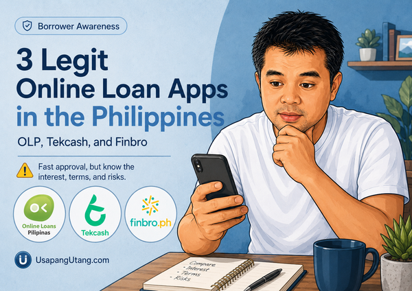 3 Legit Online Loan Apps in the Philippines: OLP, Tekcash, and Finbro Review