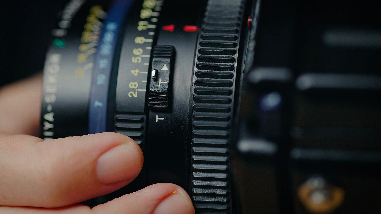 Lens timer active on the Mamiya RZ67