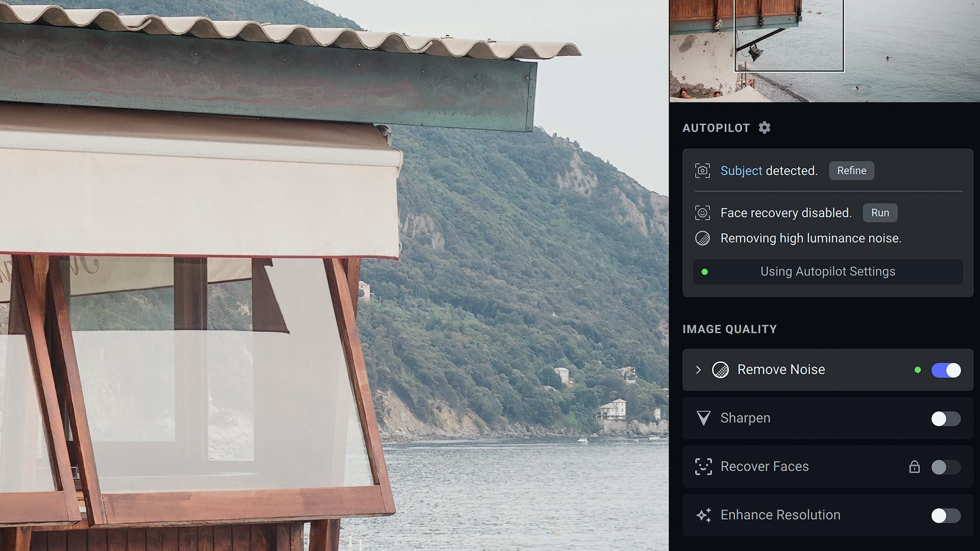 Autopilot module in Topaz Labs Photo AI