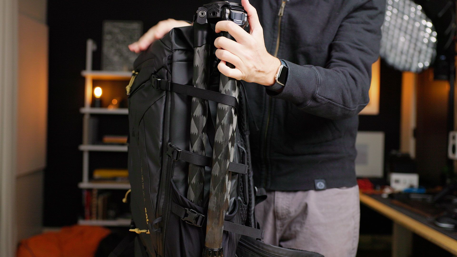 Tall tripod mounted on Boreal