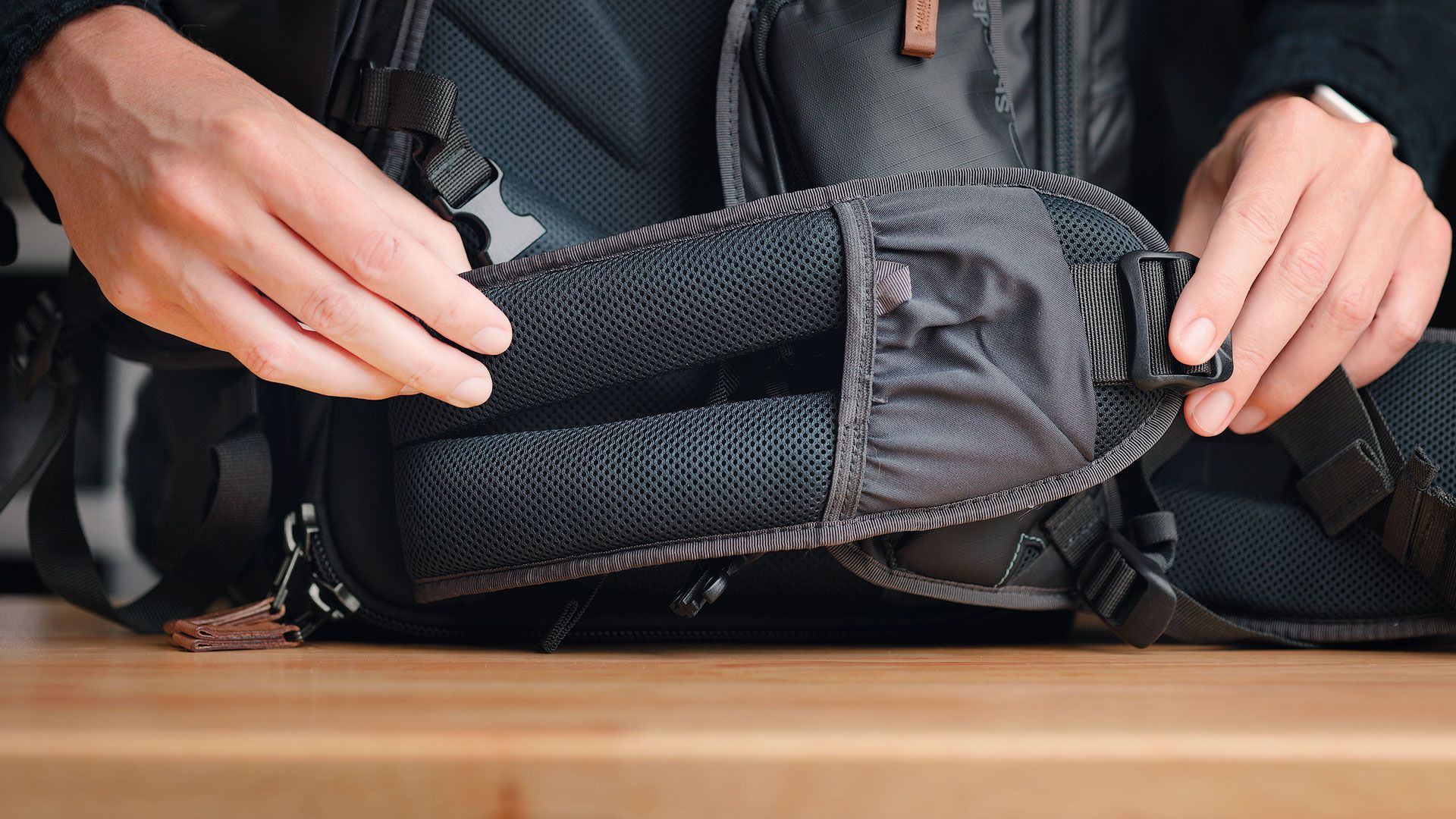 Waist belt on the Shimoda Explore v2