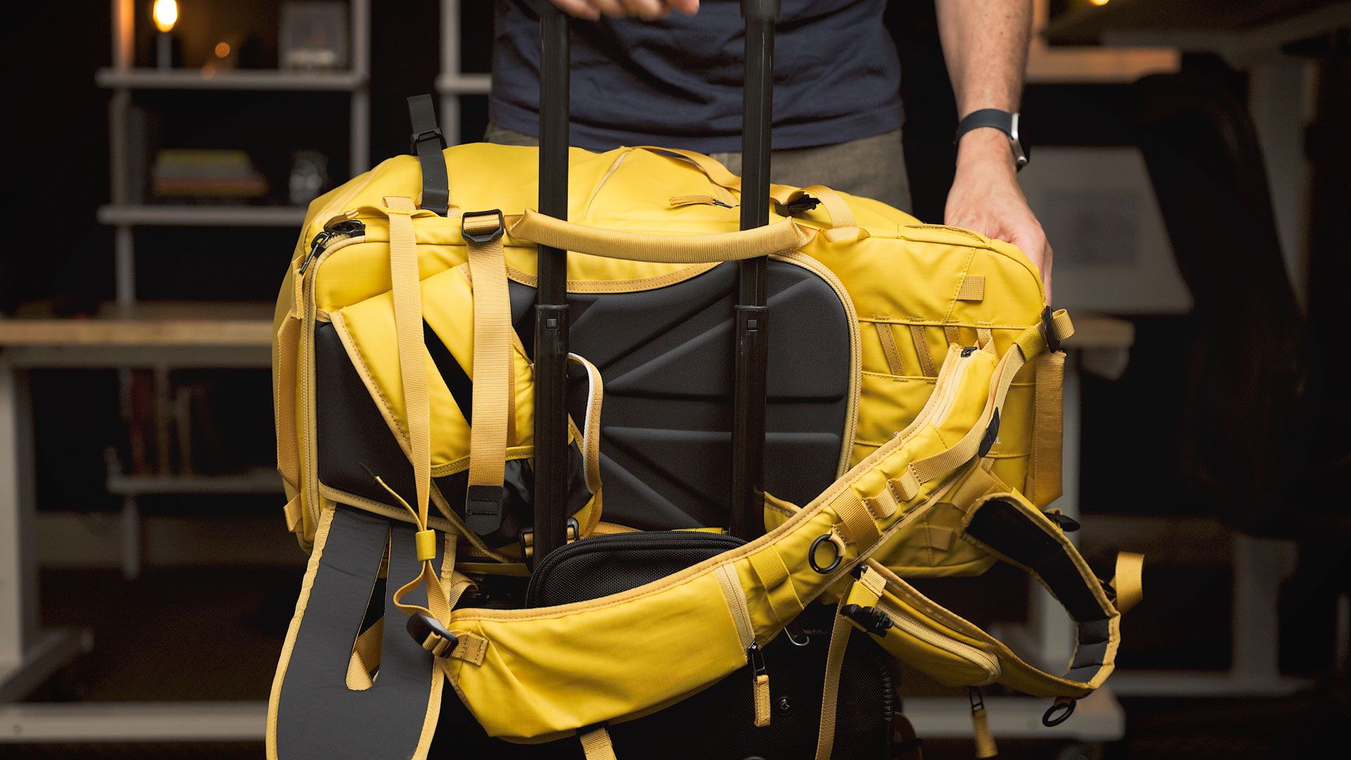 Larger luggage pass-through handle on the Shimoda Action X V2