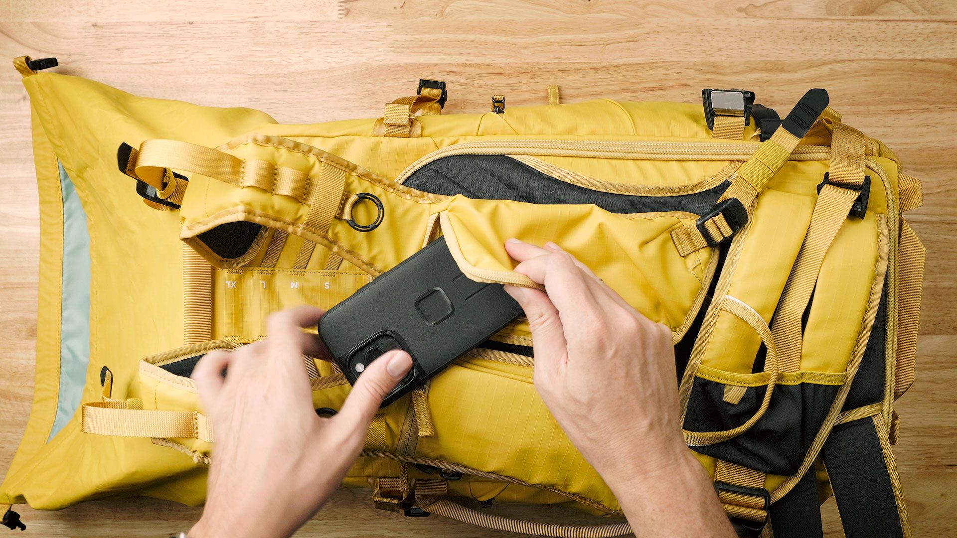 Bigger shoulder strap phone pouch on Action X V2