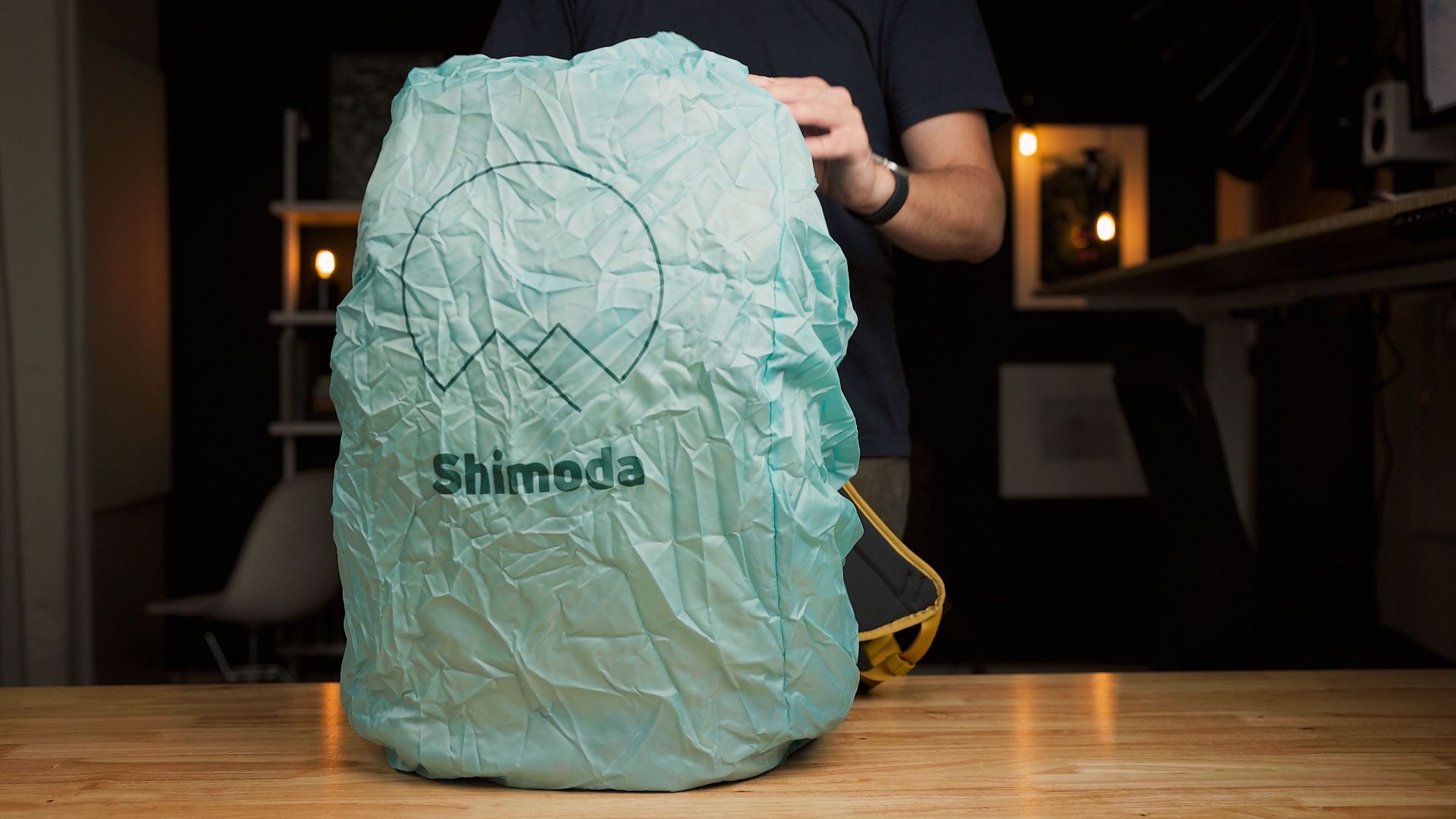 Fitted rain cover that comes with the Shimoda Action X V2