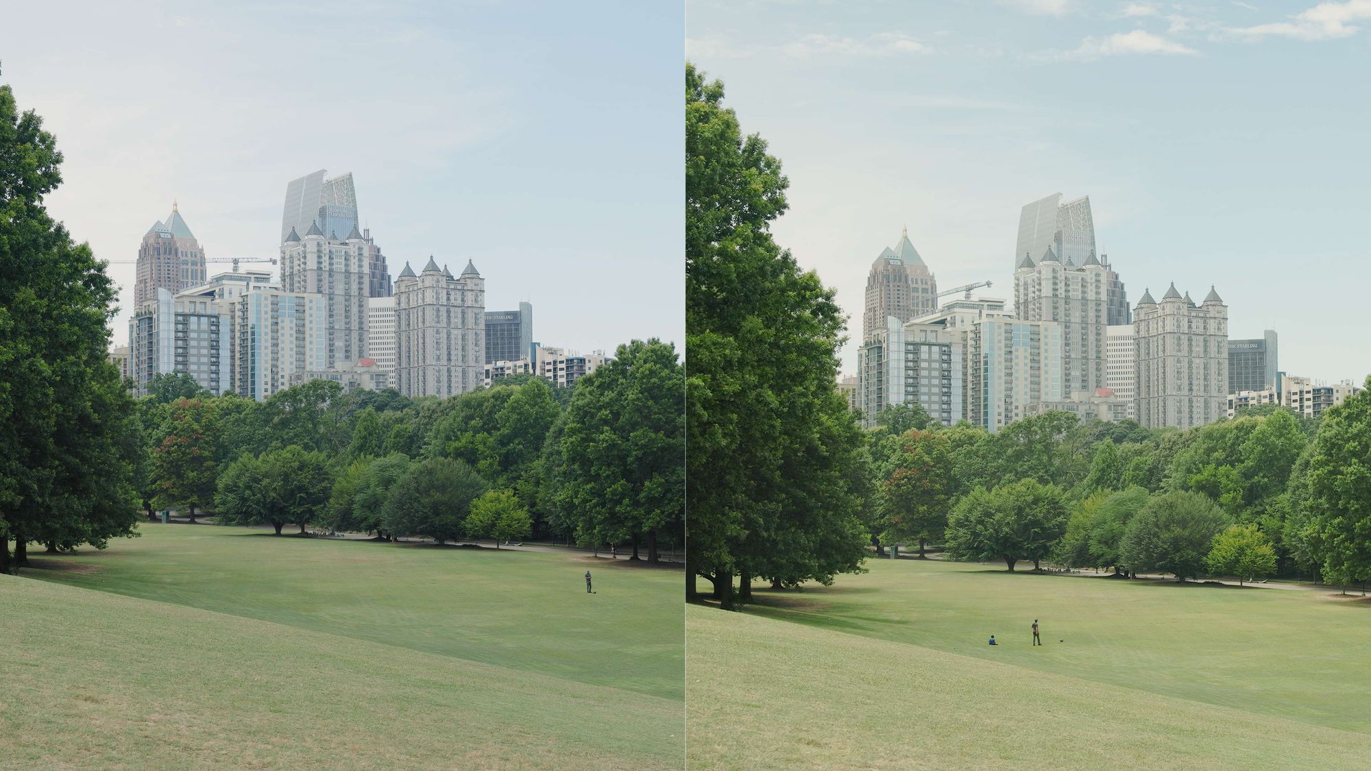 Color cast comparison (Canon RF 14-35mm left, Sirui Saturn 35mm right)