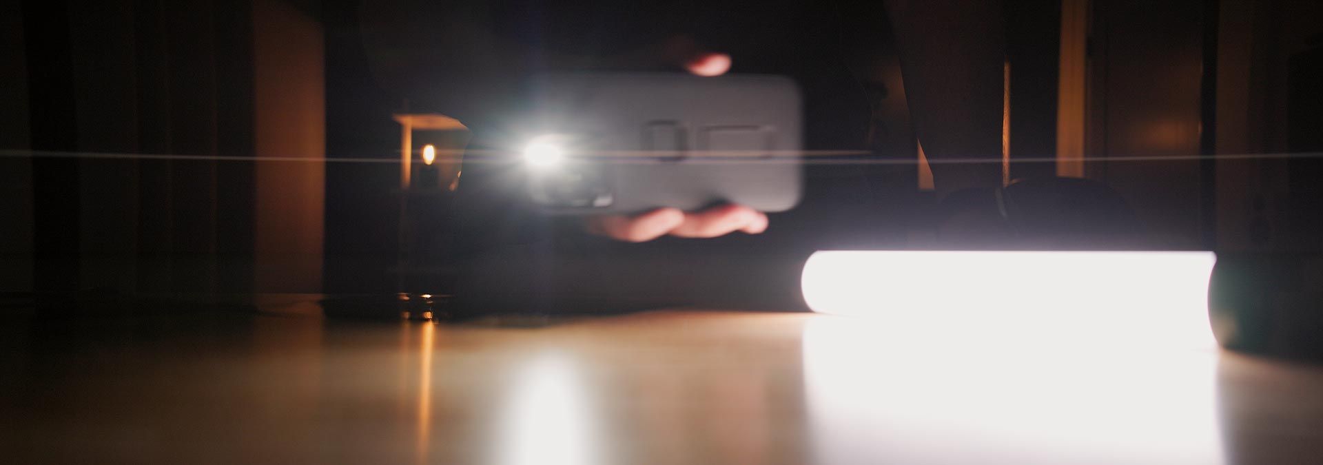 Natural lens flare using an iPhone light