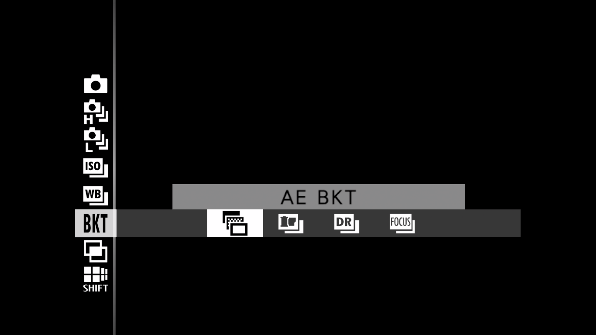 Auto Exposure Bracket Drive Mode on Fuji GFX 100s