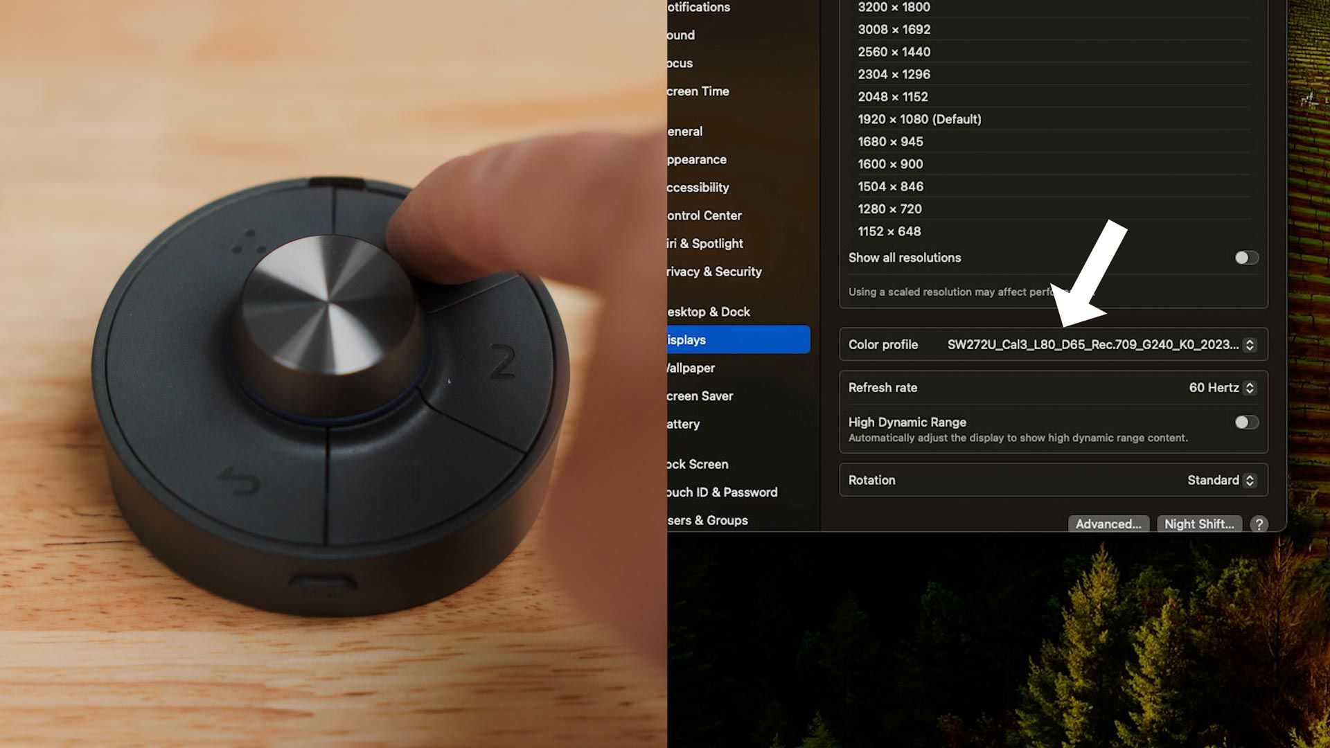 Automatic ICC color profile switching using Palette Master Element