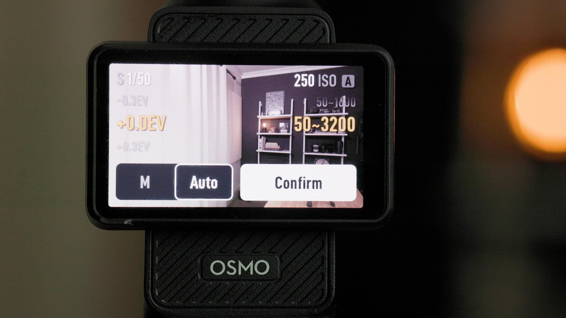 Auto exposure mode on the Pocket 3