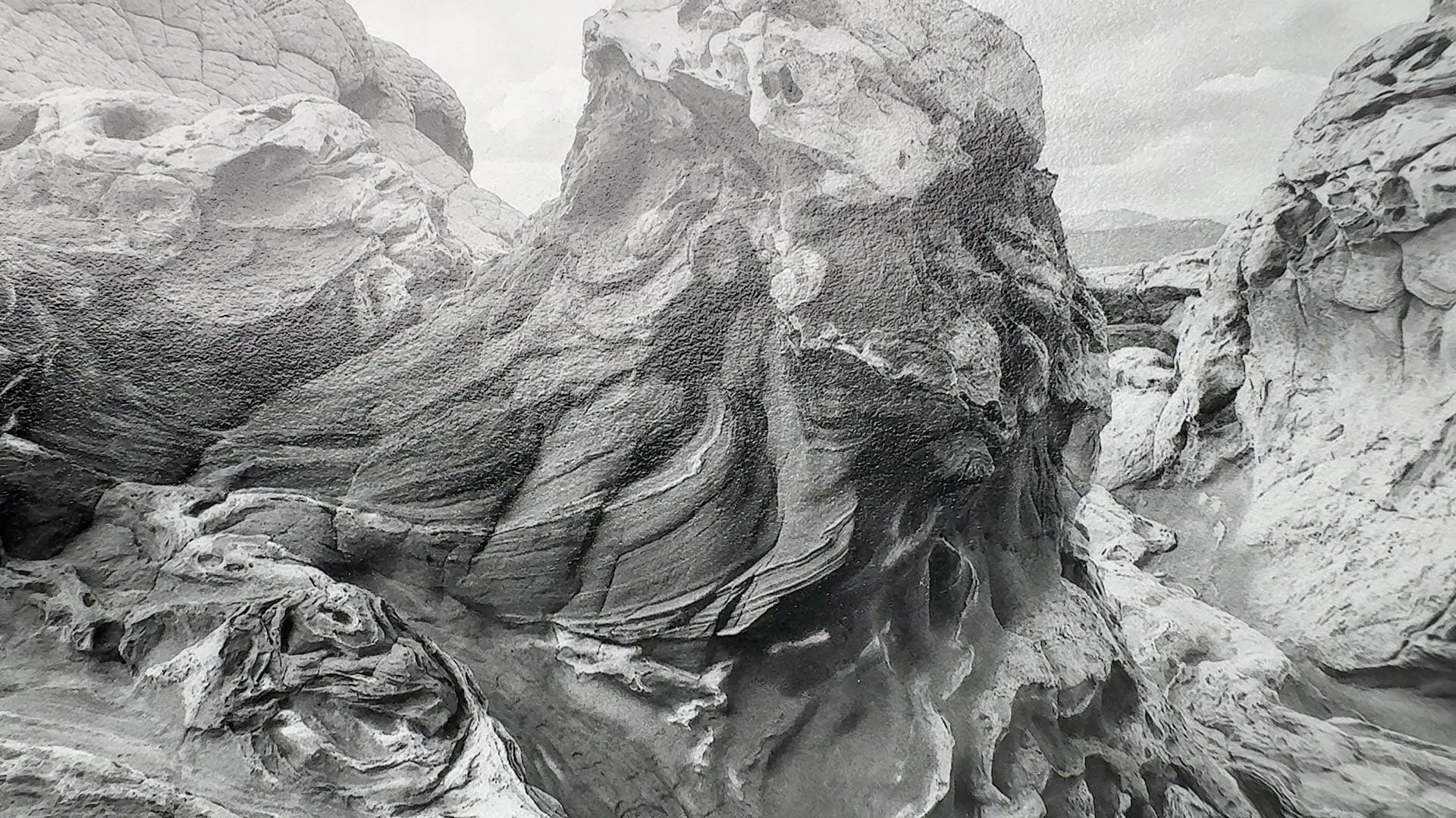 Glossy finish with black and white image on Color image on Hahnemühle Photo Rag Baryta