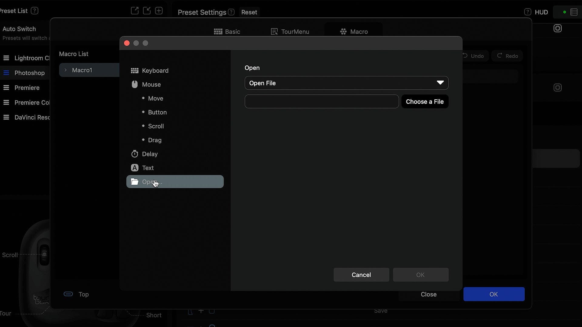 Macros in the TourBox Console
