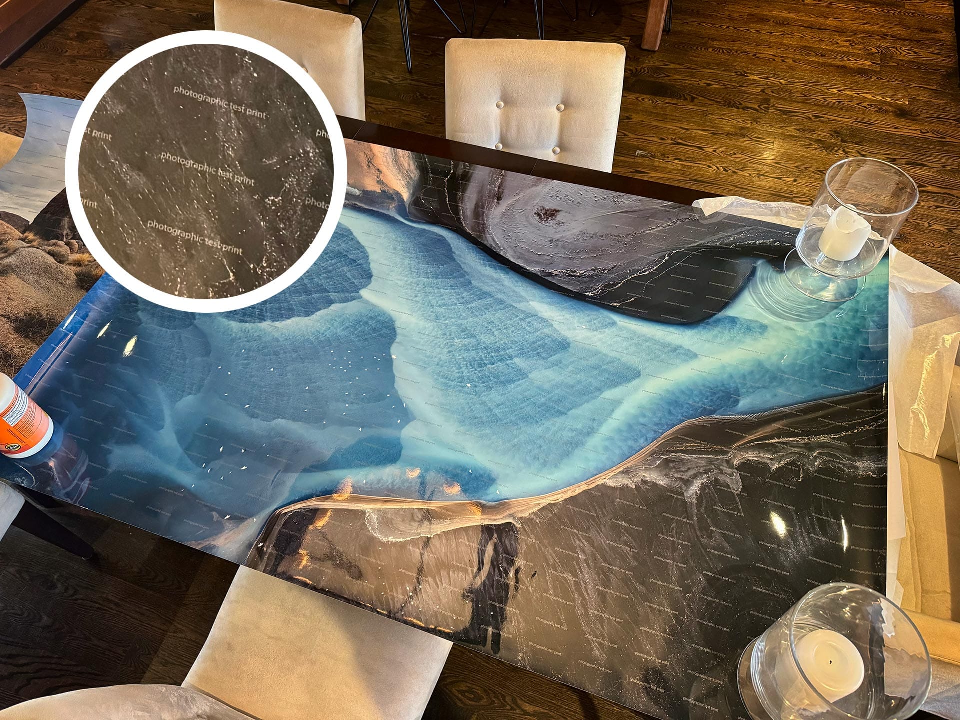 40x60 Whitewall test print with watermarks on Fuji Crystal Archive paper