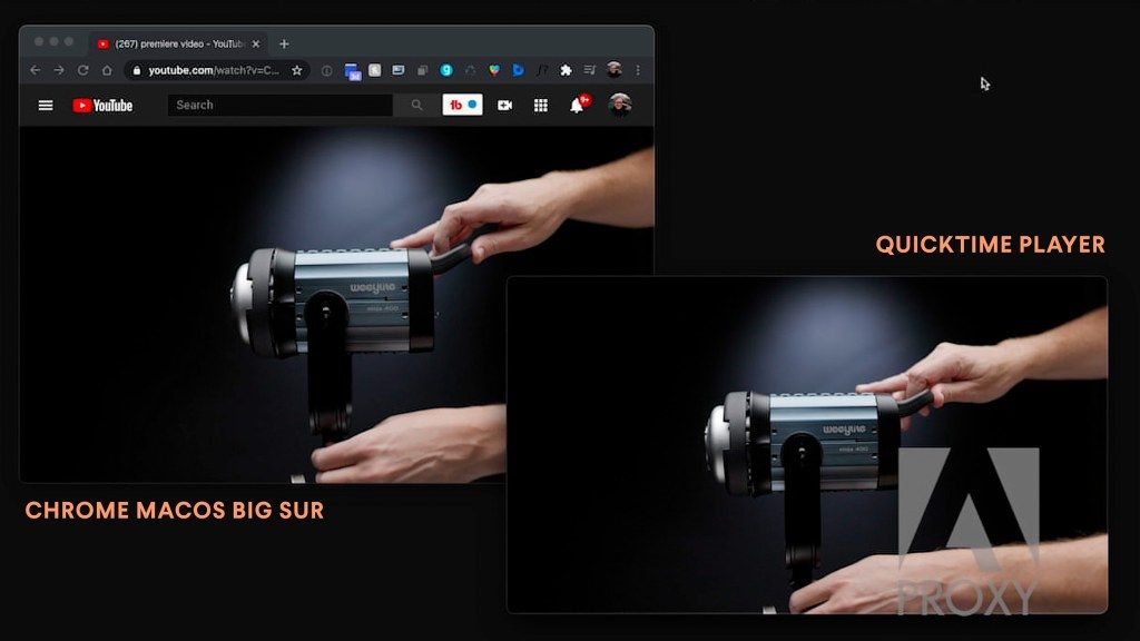Gamma comparison Chrome and QuickTime