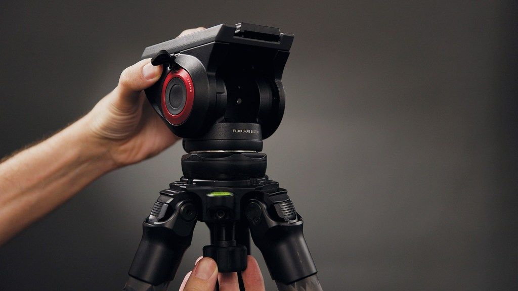 ProMediaGear TR344L tripod and leveling bowl with Manfrotto fluid video head