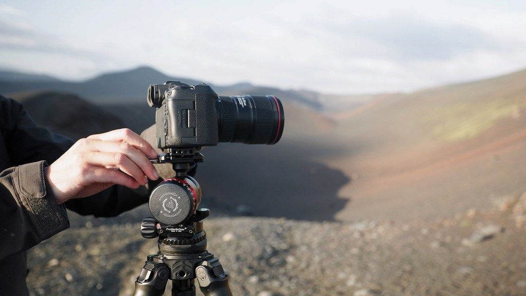 ProMediaGear TR344L with BH1 ball head and leveling base in Iceland
