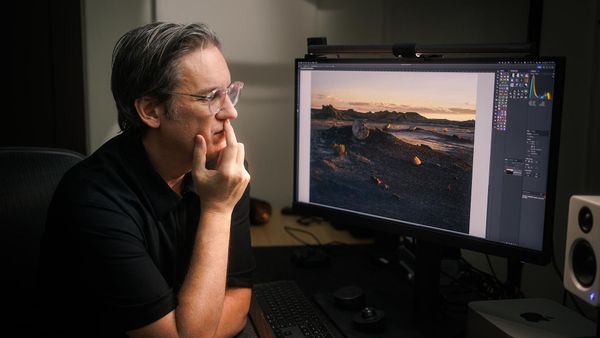 Editing a photo on the BenQ SW272U