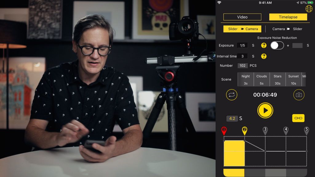 Zeapon Mobile App Timelapse Screen