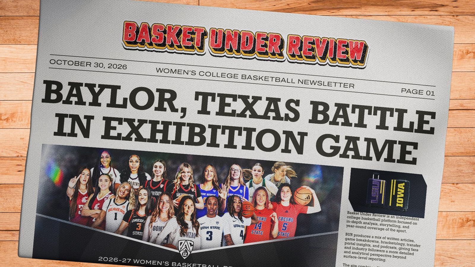 The Women's College Basketball Newsletter - October 30, 2026 Post feature image
