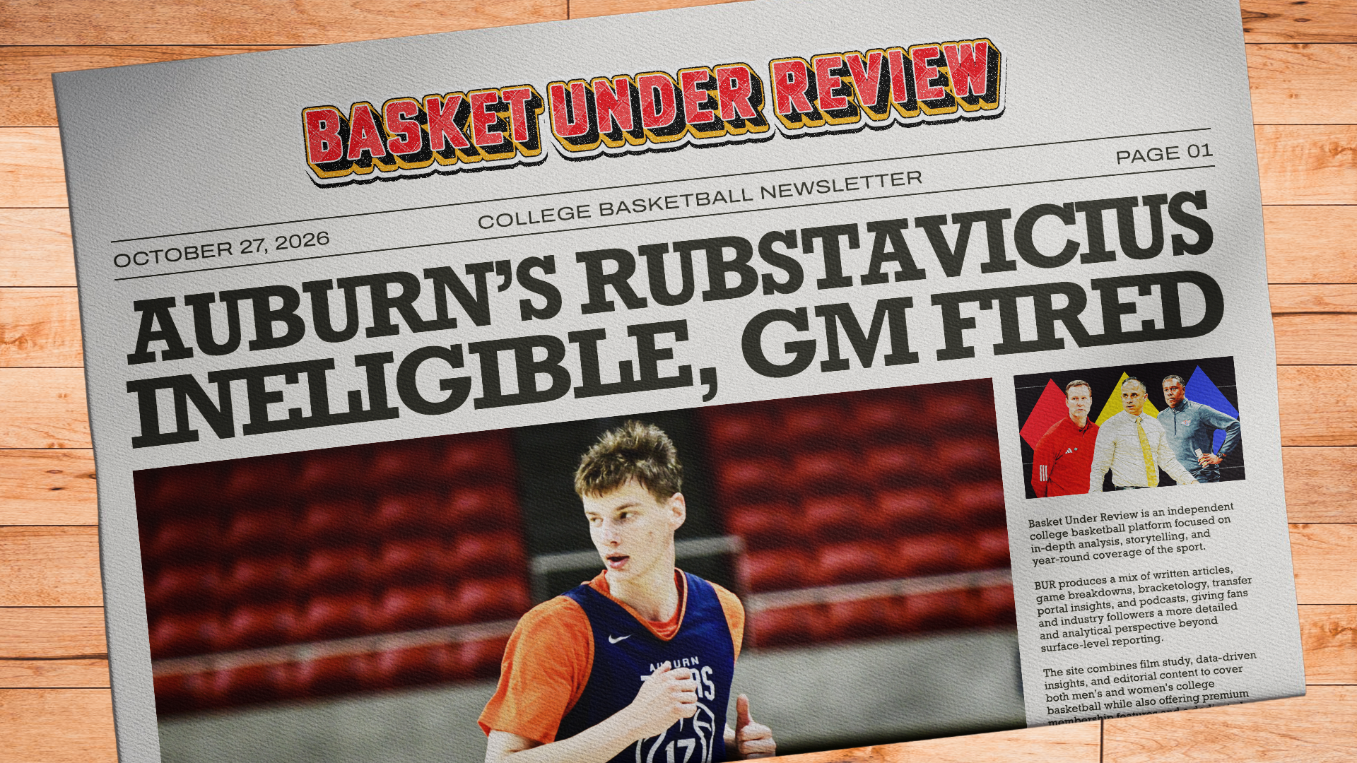 The Basket Under Review Newsletter - October 27, 2026 Post feature image