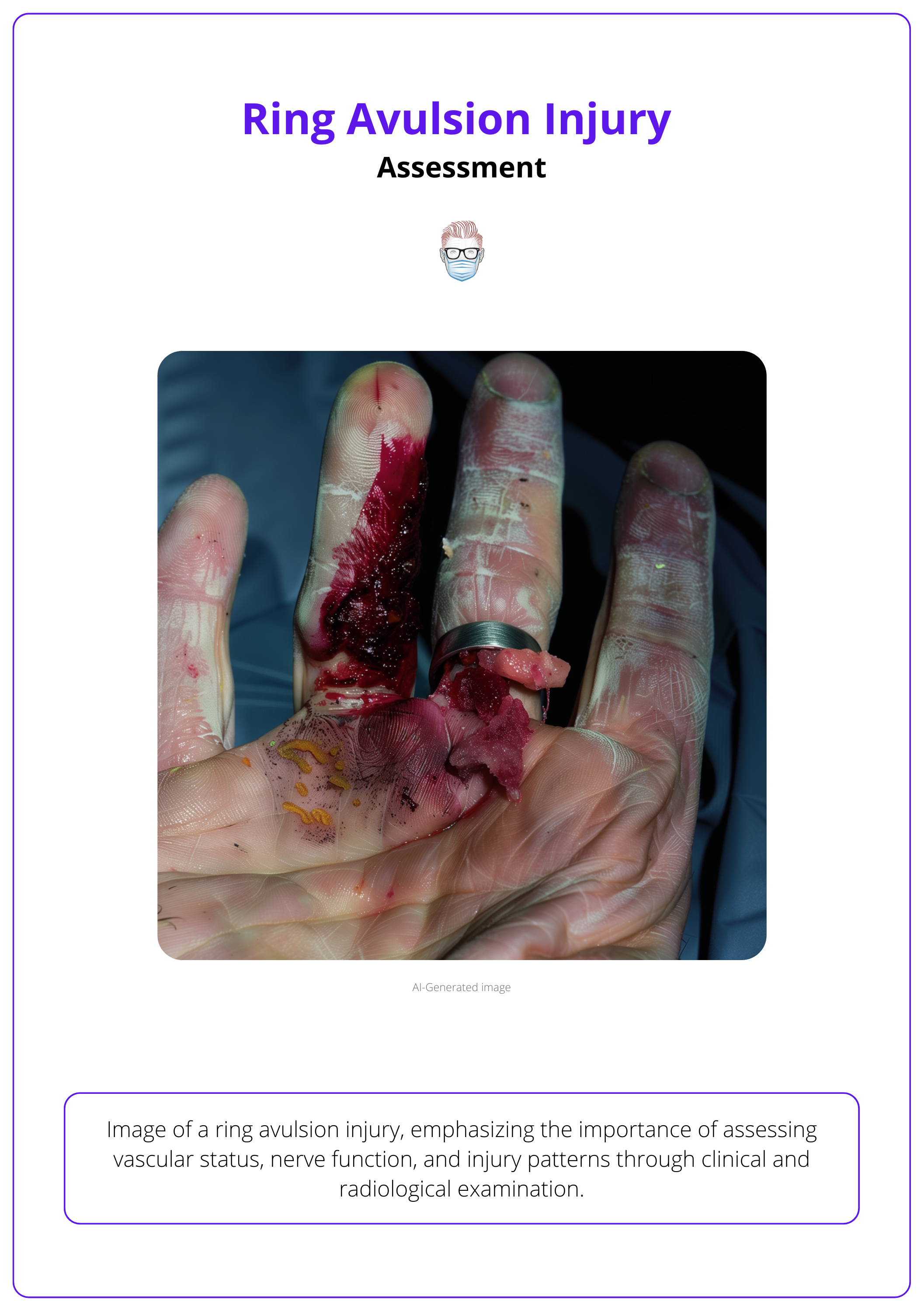 Assessing a Ring Avulsion Injury, ring avulsion injury signs