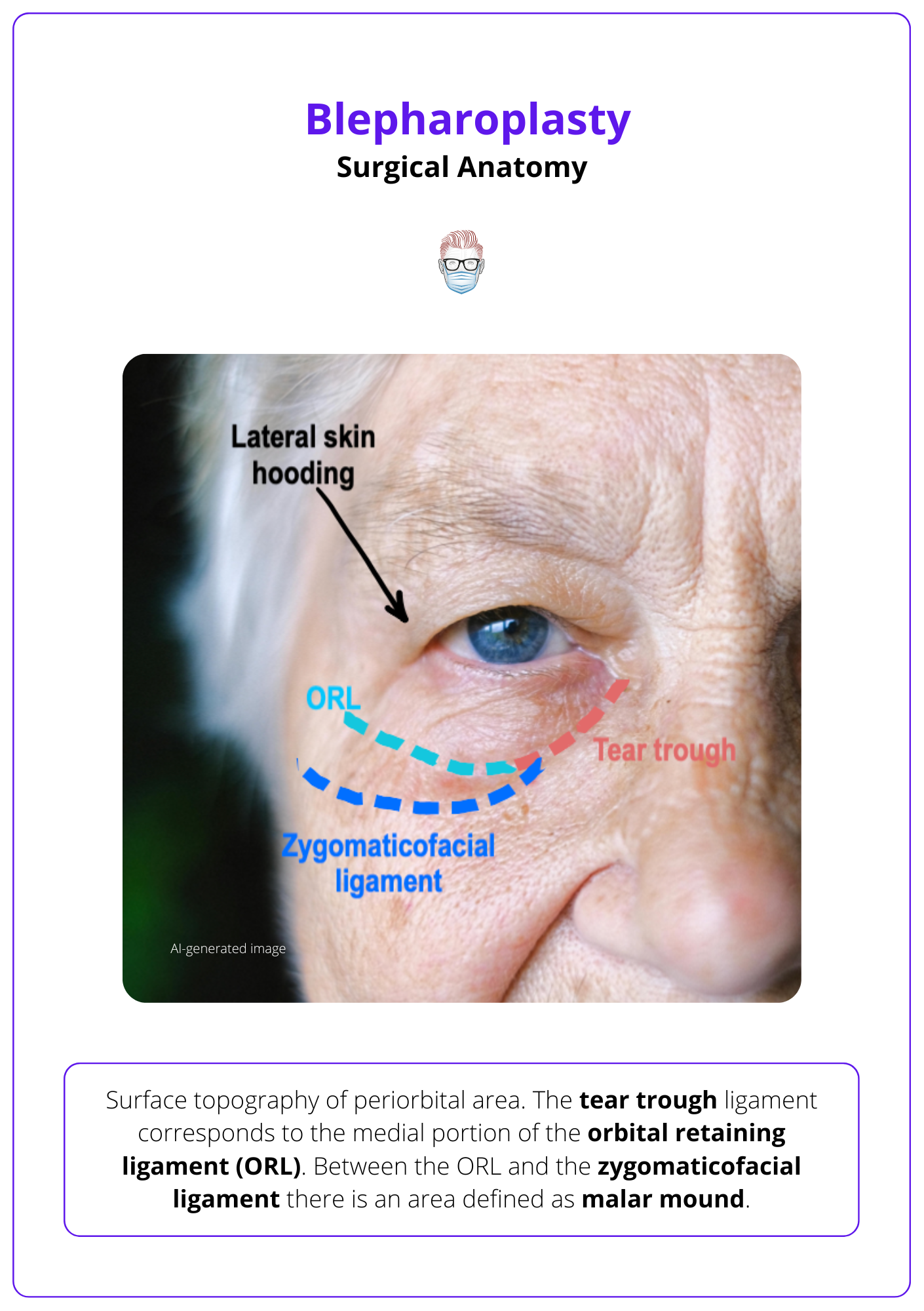 The surface topography of the periorbital area